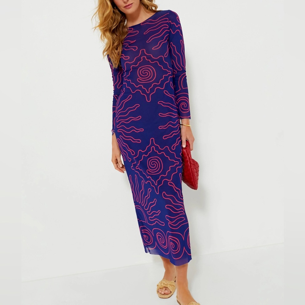 CALA DE LA CRUZ - Oasis Azul Tania Dress - M